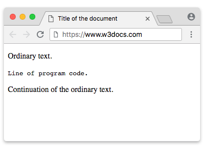 code example