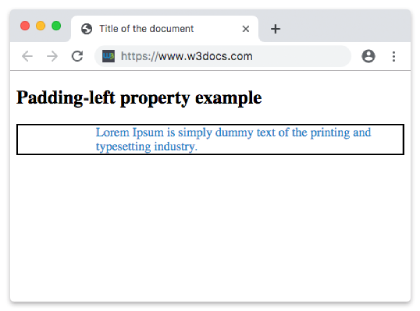 Свойство CSS padding-left