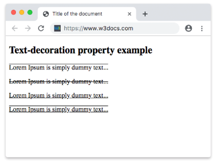 Свойство CSS text-decoration