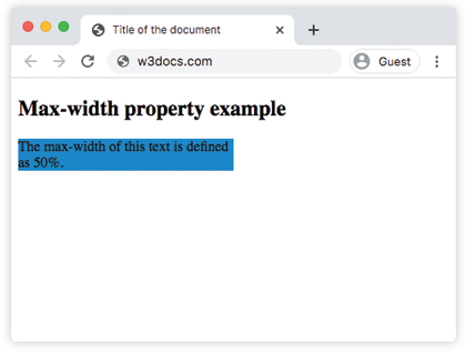 Свойство CSS max-width