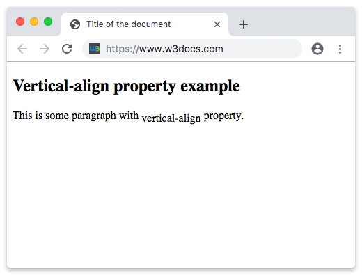 Свойство CSS vertical-align