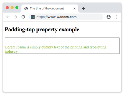 Свойство CSS padding-top