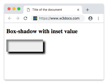 Свойство box-shadow со значением inset