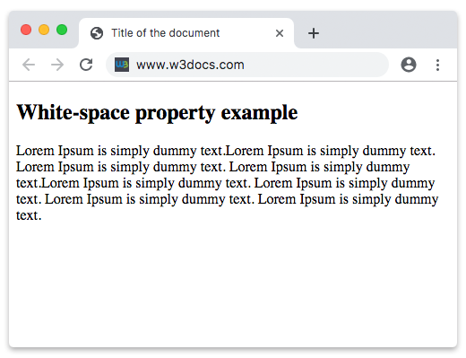 Свойство CSS white-space
