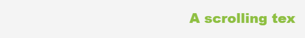 Exemplo de tag HTML marquee