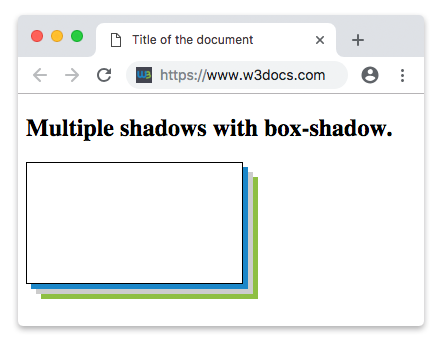 Несколько теней со свойством box-shadow