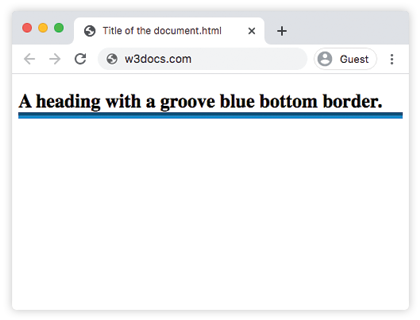 Свойство CSS border-bottom