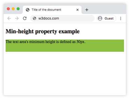Свойство min-height