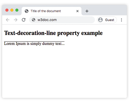 Свойство CSS text-decoration-line