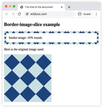 Скриншот свойства border-image