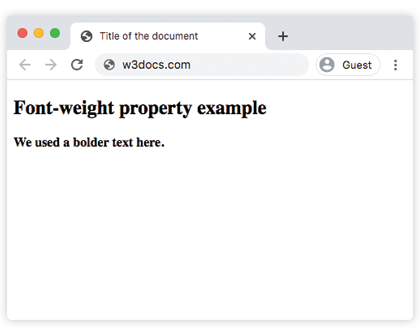 Свойство CSS font-weight